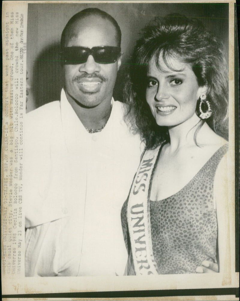 Stevie Wonder American singer-songwriter. - Vintage Photograph