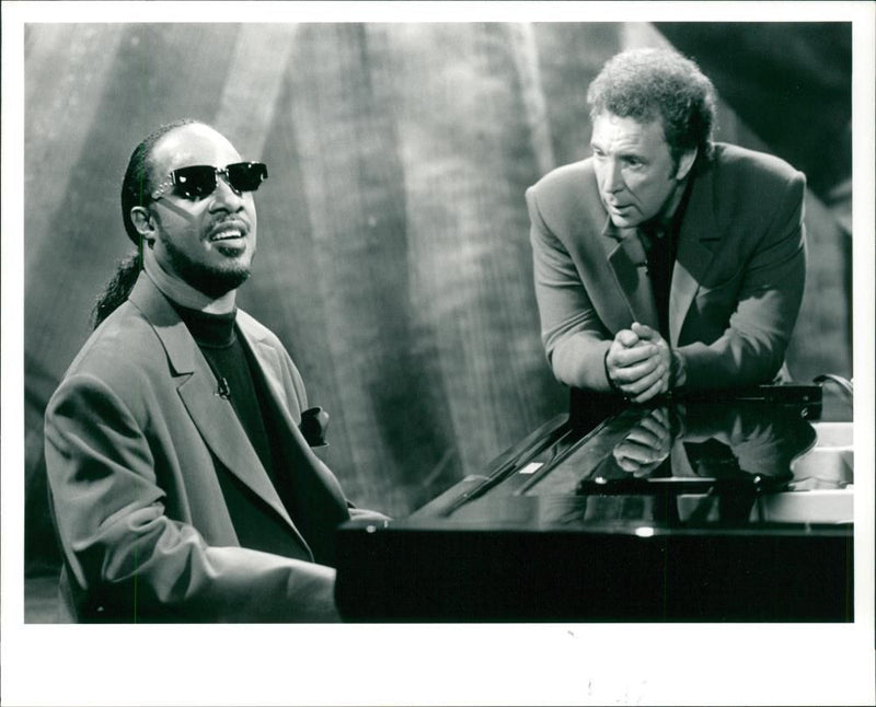 Stevie Wonder and tom jones. - Vintage Photograph