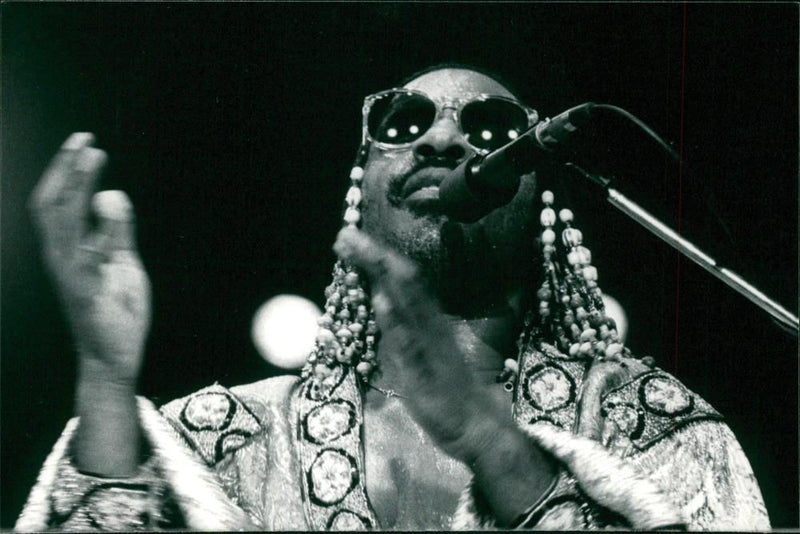 Stevie Wonder American singer-songwriter. - Vintage Photograph