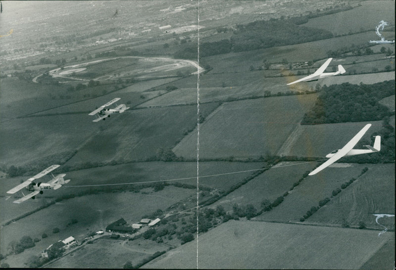 Aircraft: Gliders: Standard Austria and German K7. - Vintage Photograph