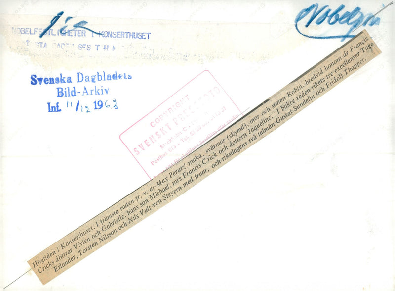 Nobel festivities in the Concert Hall - Vintage Photograph