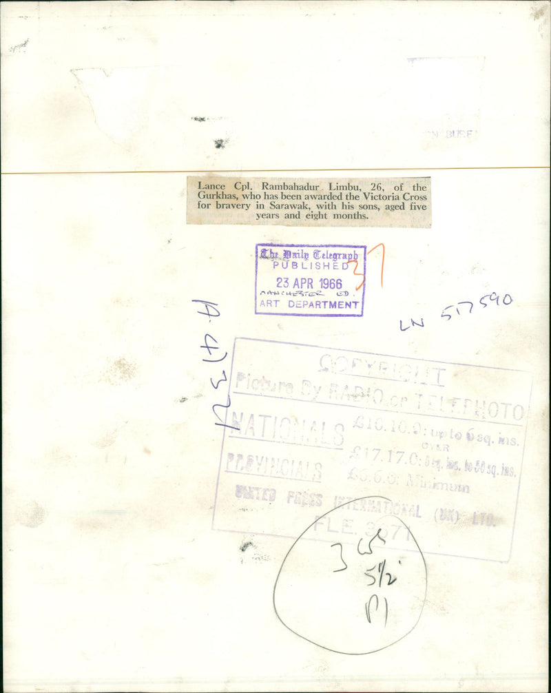 Sgt. Rambahadur Limbu V.C. - Vintage Photograph