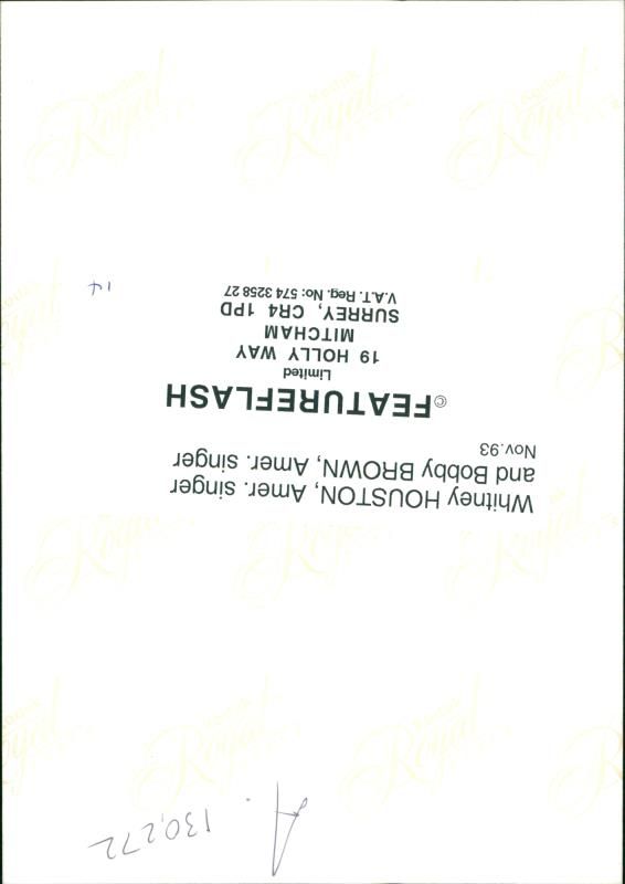 Whitney Elizabeth Houston - Vintage Photograph