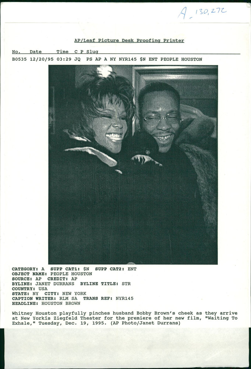 Whitney Elizabeth Houston - Vintage Photograph