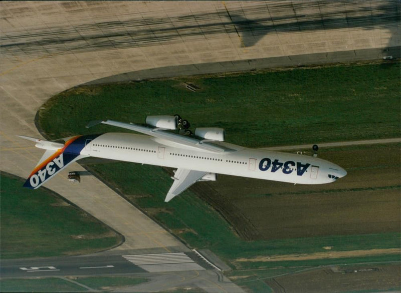 The Airbus A340 - Vintage Photograph