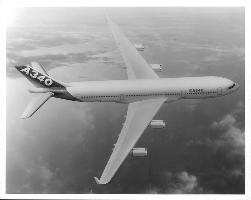 The Airbus A340 - Vintage Photograph