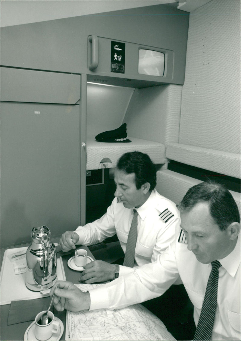 A340 pilot rest-area - Vintage Photograph