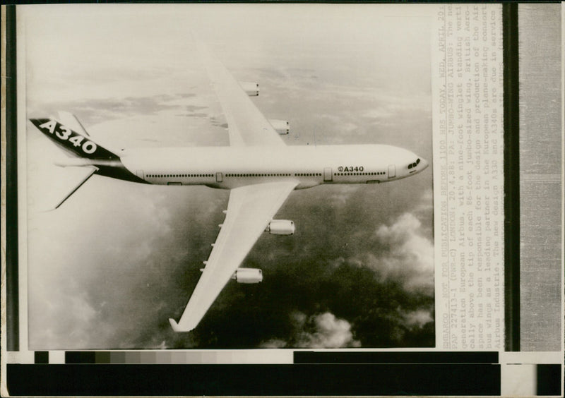 Airbus A340 - Vintage Photograph