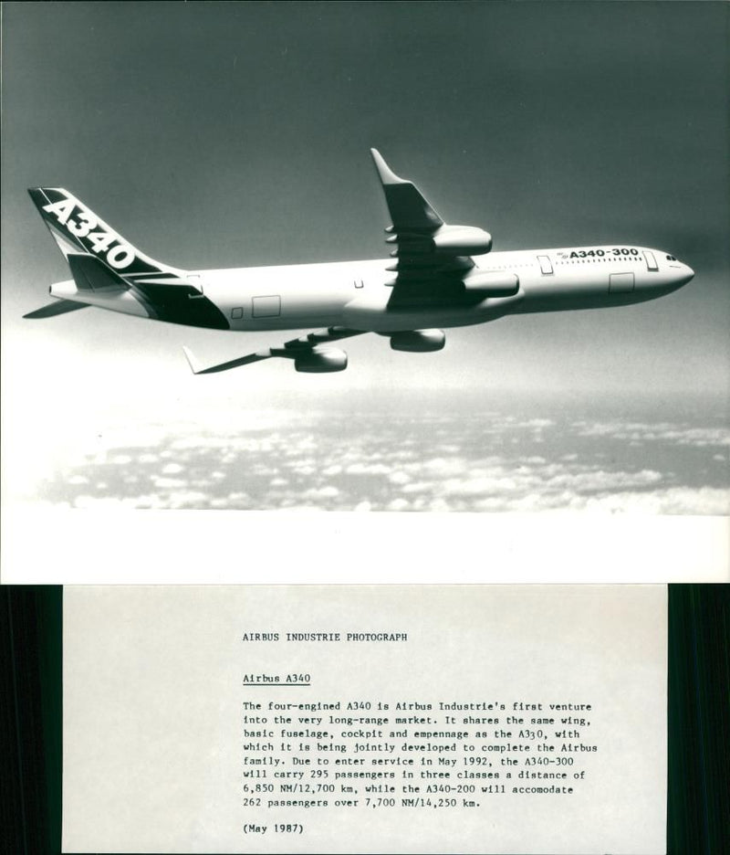 Airbus A340 - Vintage Photograph