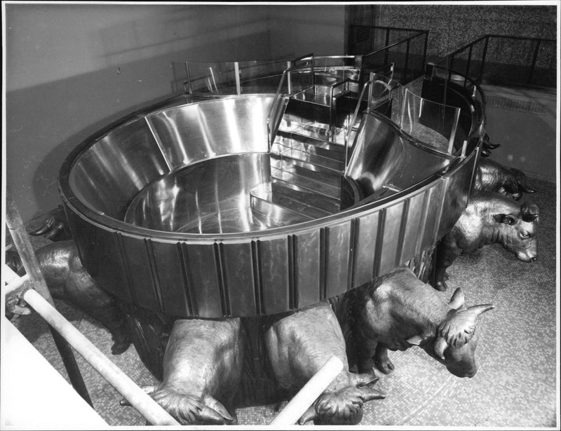 Mormon Church's Baptismal Font - Vintage Photograph