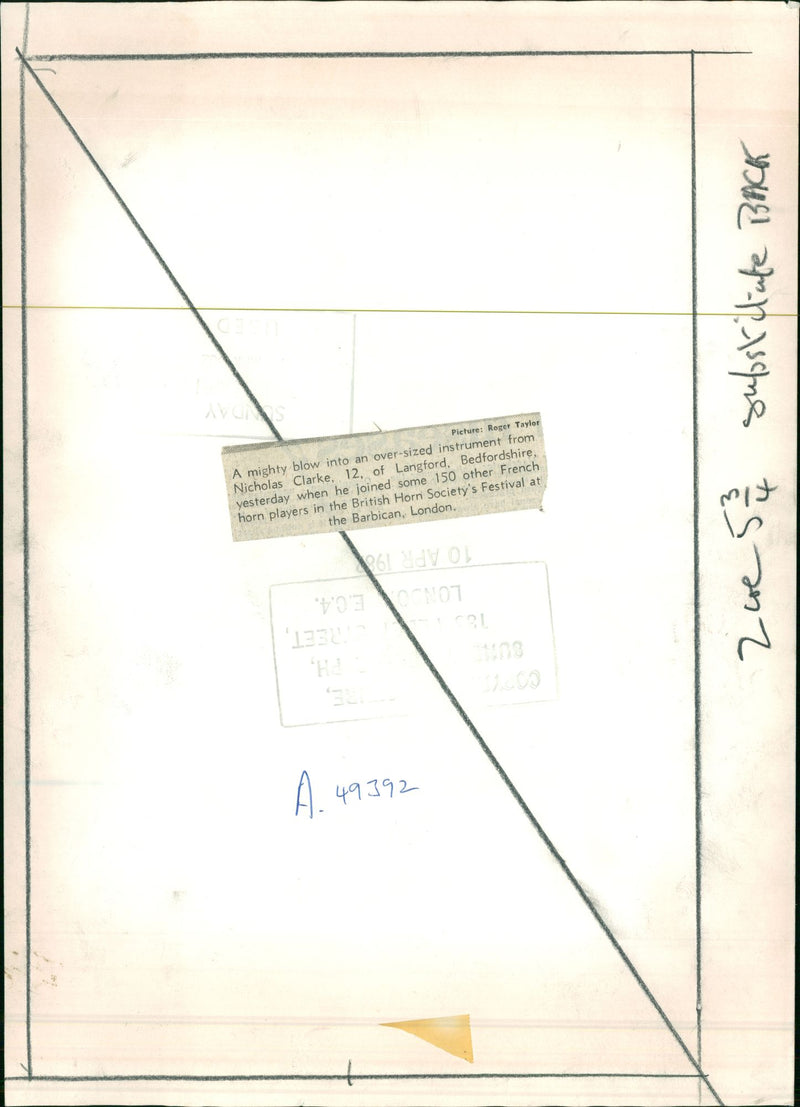 Musical Instruments: Nicholas Clark - Vintage Photograph