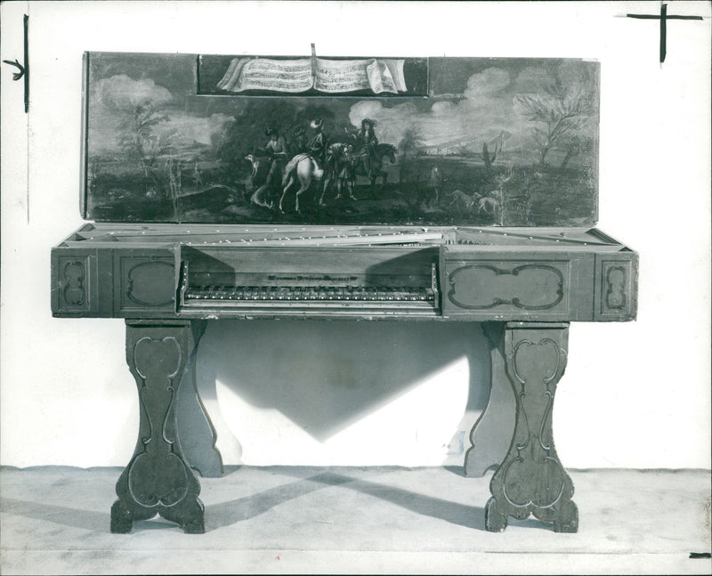 Musical Instruments: Spinet - Vintage Photograph