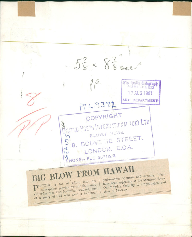 Musical Instruments: Sousaphone - Vintage Photograph