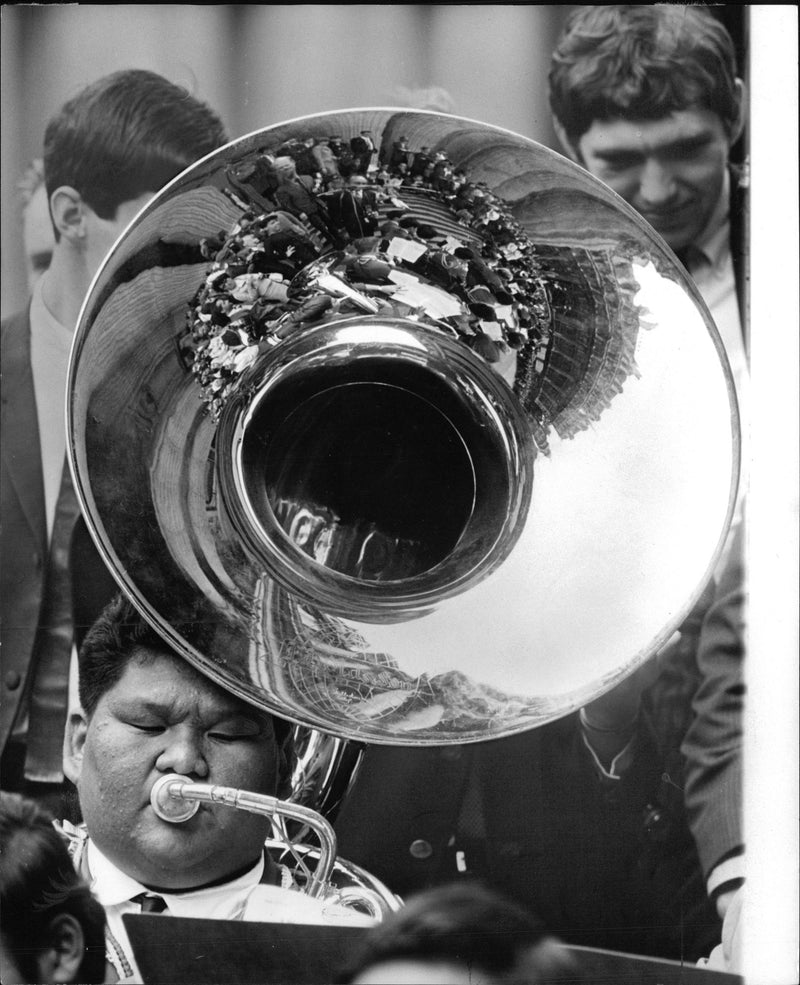 Musical Instruments: Sousaphone - Vintage Photograph