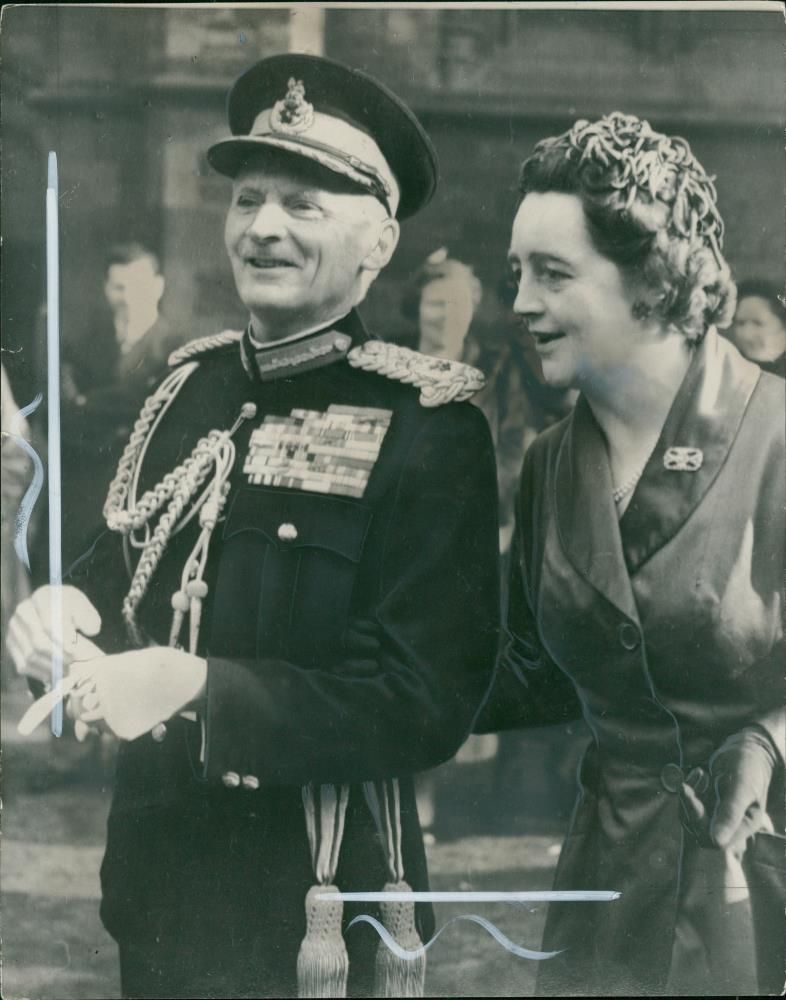 Sir Bernard Montgomery, Viscount Montgomery of Alamein. - Vintage Photograph