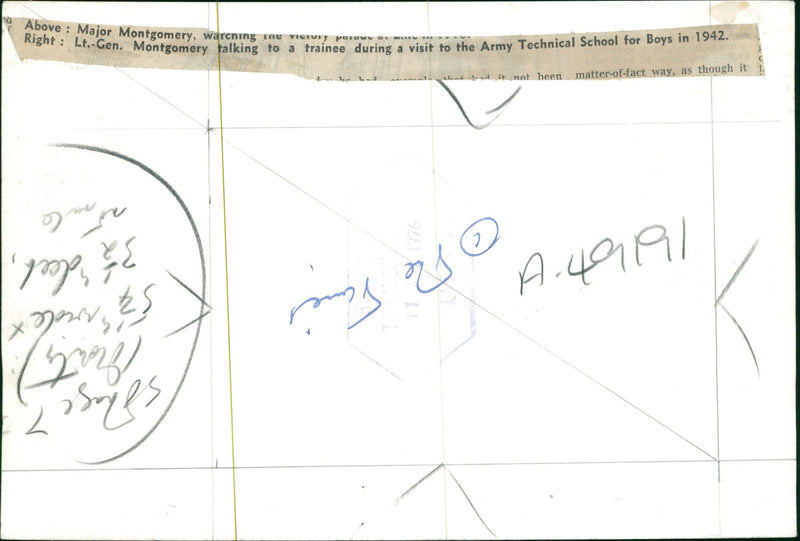 Sir Bernard Montgomery, Viscount Montgomery of Alamein. - Vintage Photograph