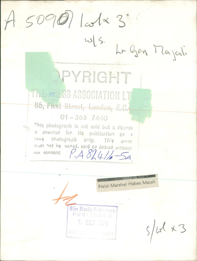 Field Marshal Habis al-Majali - Vintage Photograph