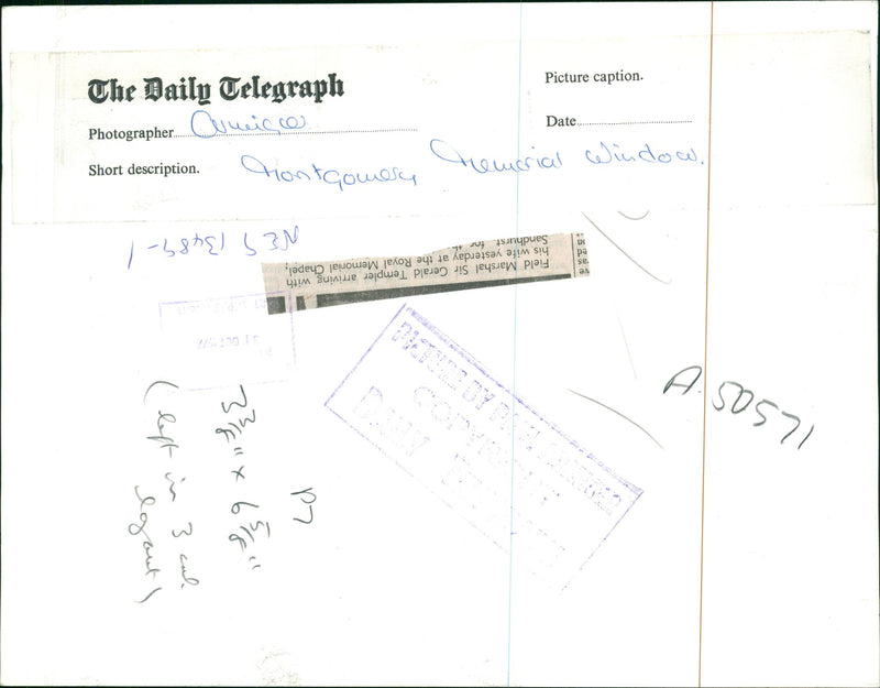 Gerald Templer. - Vintage Photograph