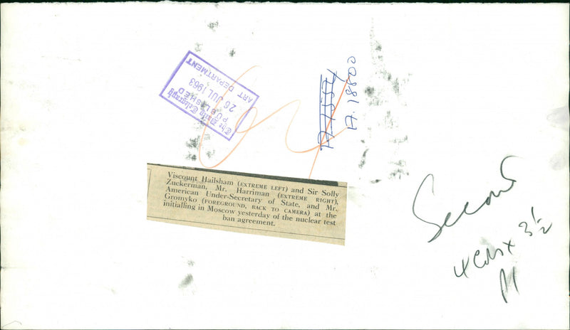 Test Ban Treaty - Vintage Photograph