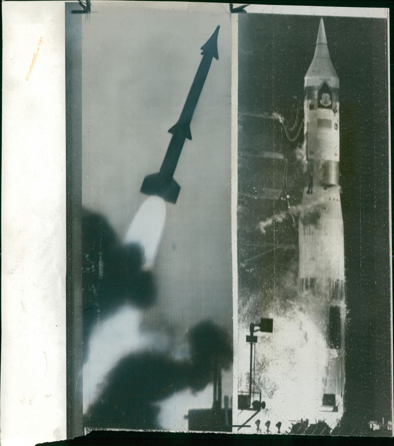 American Army Nike-Zeus missile - Vintage Photograph