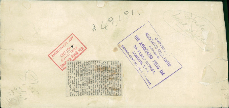 Bernard Montgomery - Vintage Photograph