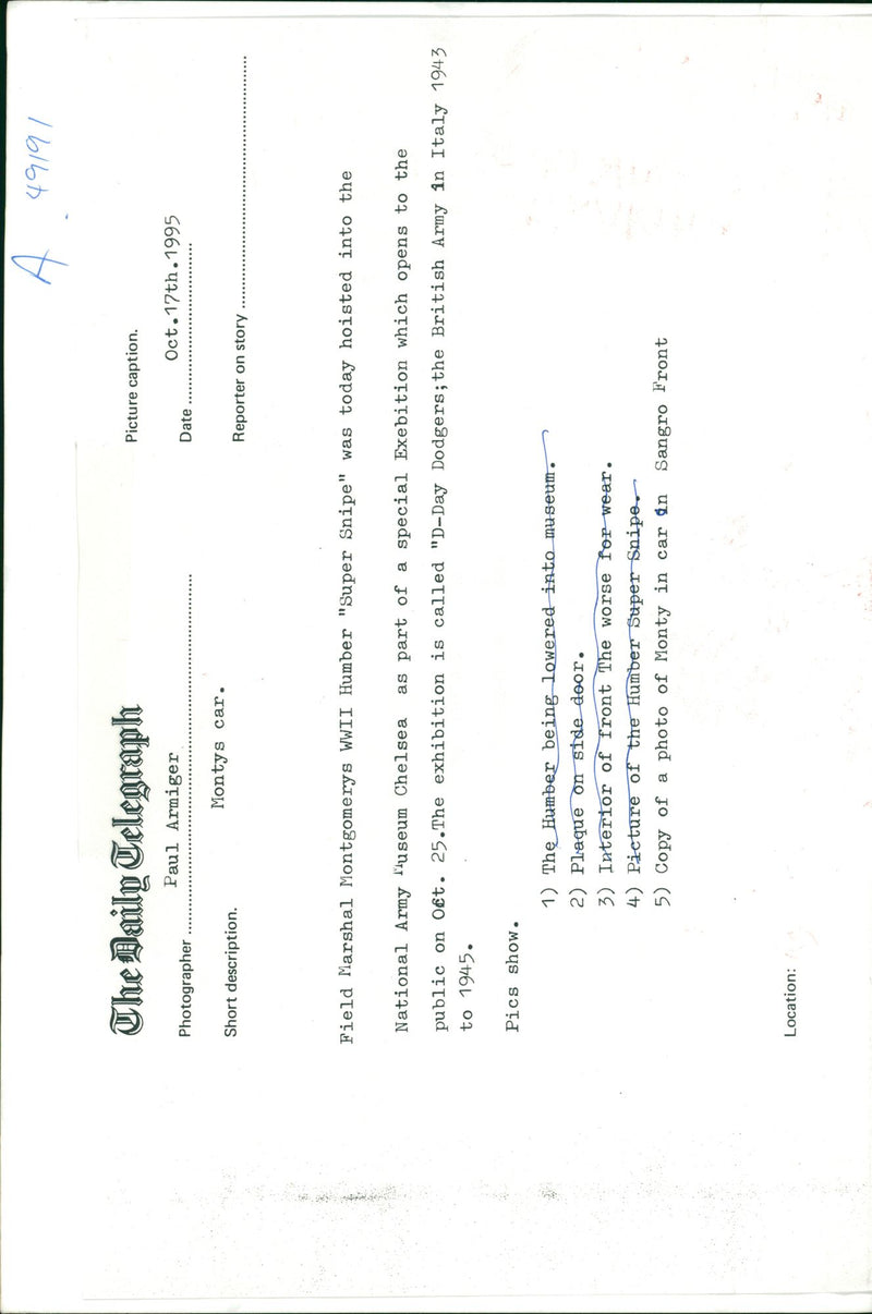 Bernard Montgomery - Vintage Photograph