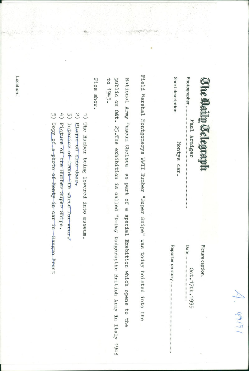 Bernard Montgomery - Vintage Photograph