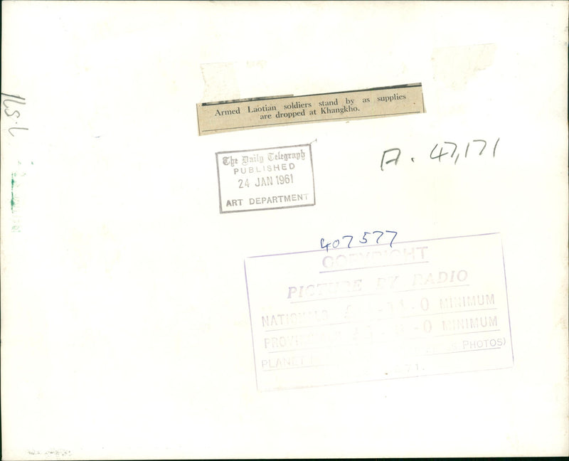 Laos War: Laotian Soldiers. - Vintage Photograph