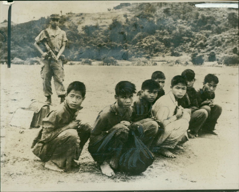 Laos War: Laos Prisoners - Vintage Photograph