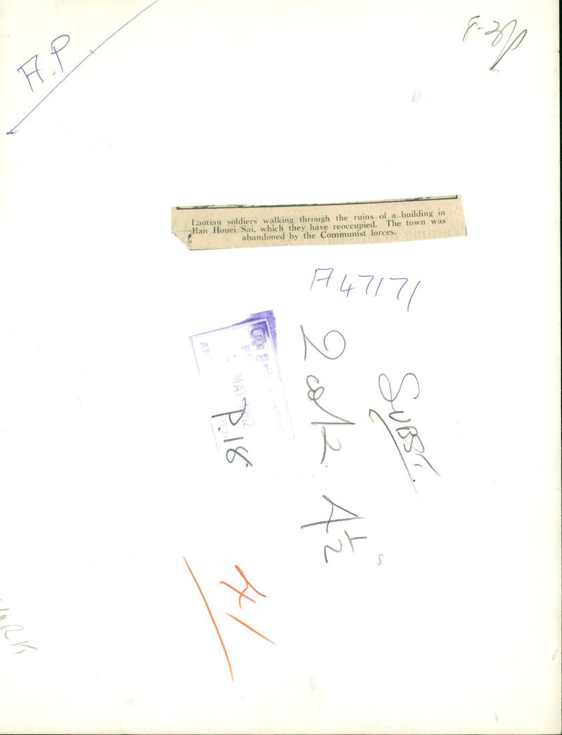 Laos War: Laotian Soldiers - Vintage Photograph