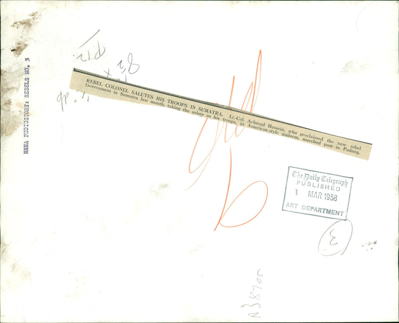 Lt. Col. Ahmad Hussein - Vintage Photograph