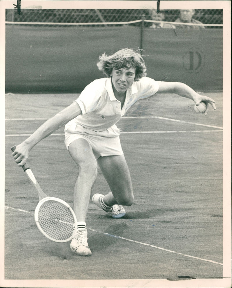 John Lloyd British tennis player. - Vintage Photograph