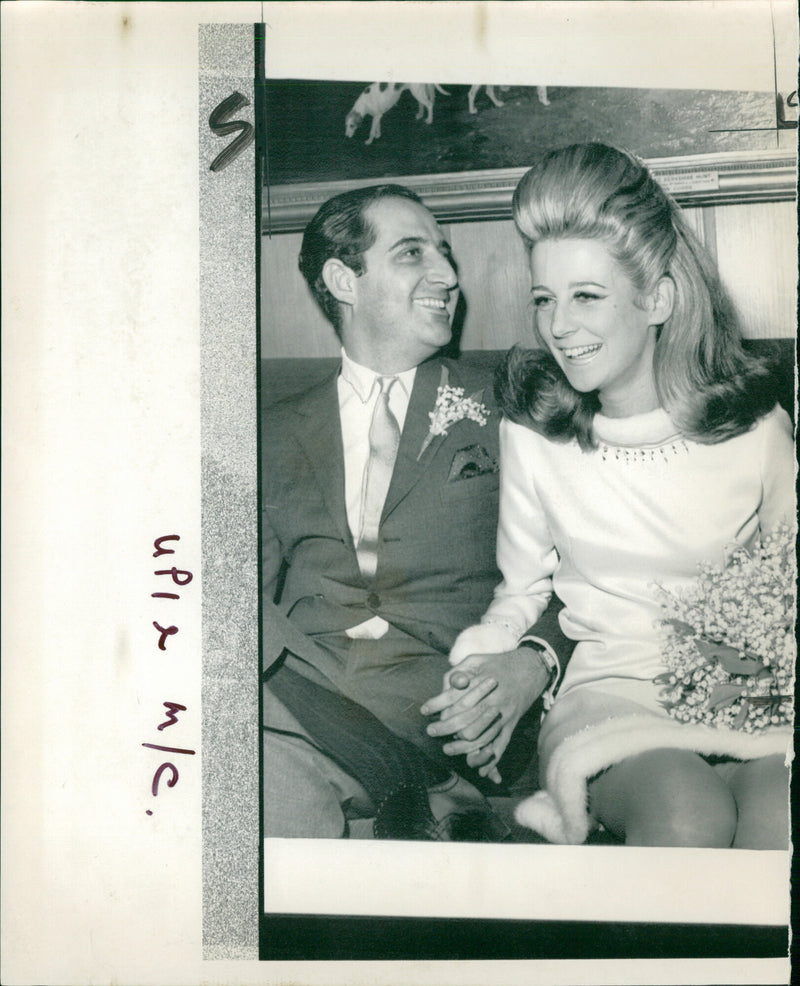 Giancarlo Uzielli & wife Miss Anne Ford - Vintage Photograph