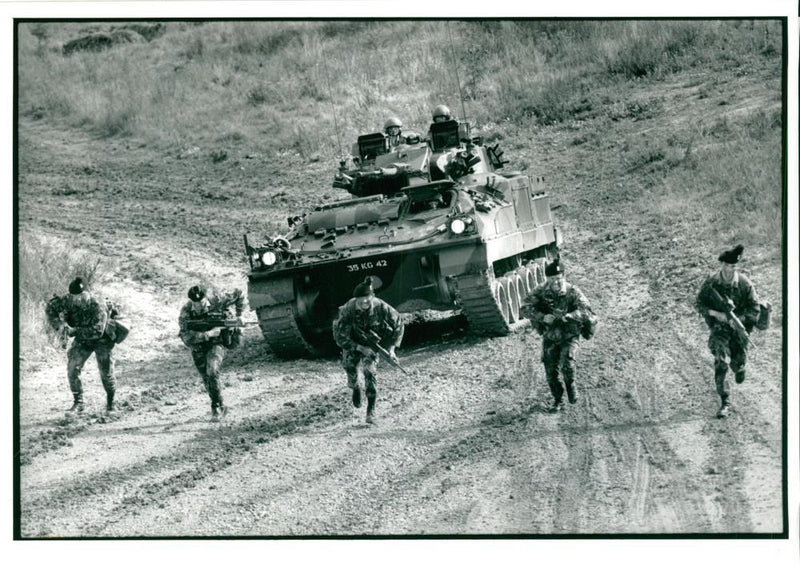 Training with the Army's latest Armoured - Vintage Photograph