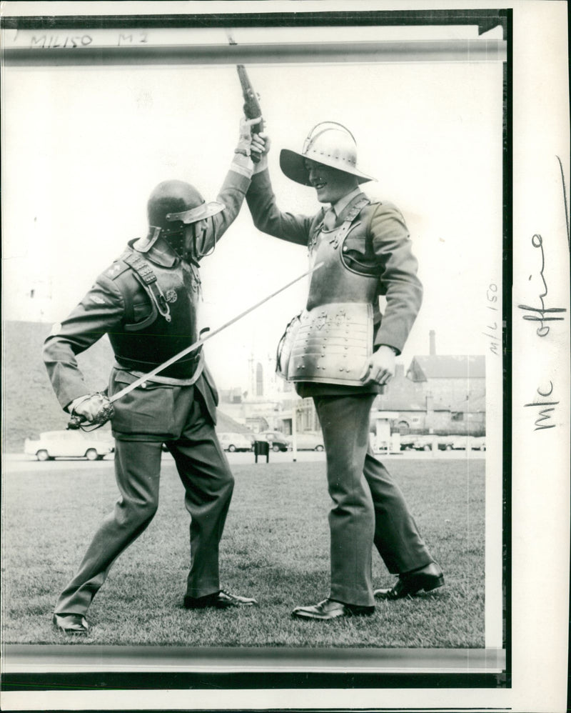 Two offers of the 3rd Royal Tank Regiment - Vintage Photograph