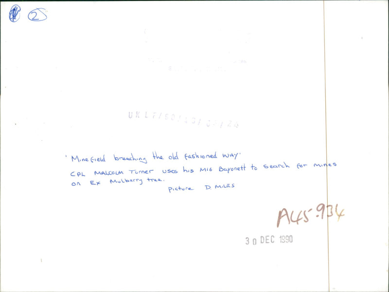 Army Training Minefield breaching the old fashioned way - Vintage Photograph