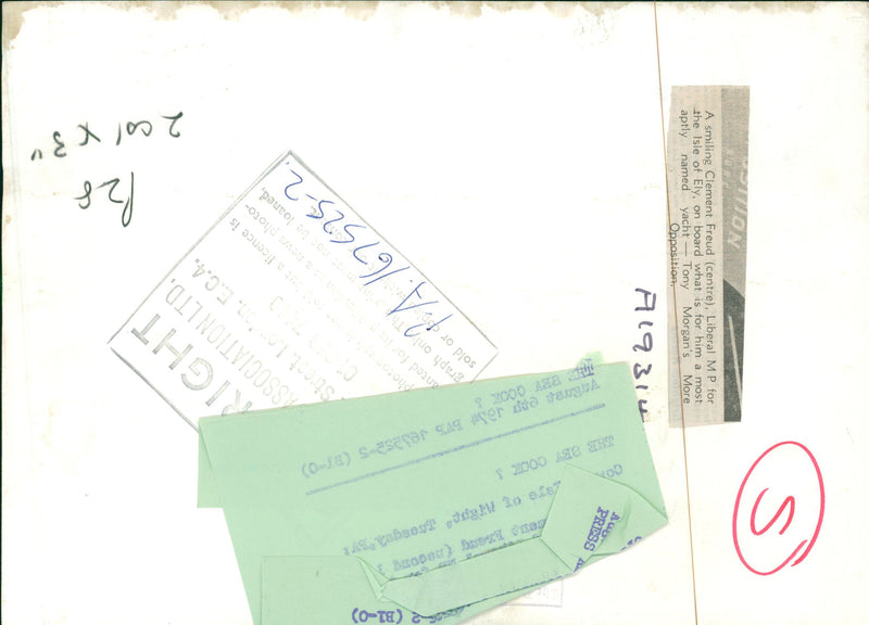 Clement Freud Writer. - Vintage Photograph