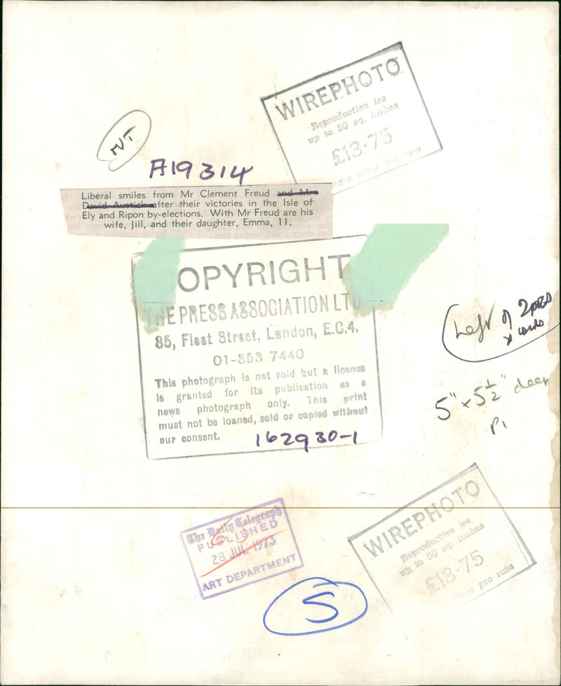 Clement Freud Writer. - Vintage Photograph