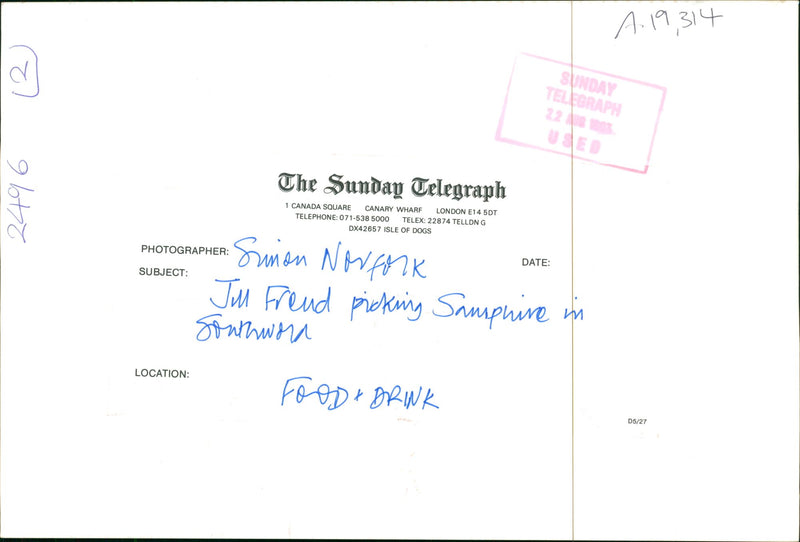 Clement Freud Writer. - Vintage Photograph