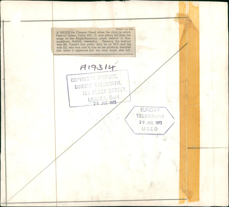 Clement Freud Writer. - Vintage Photograph