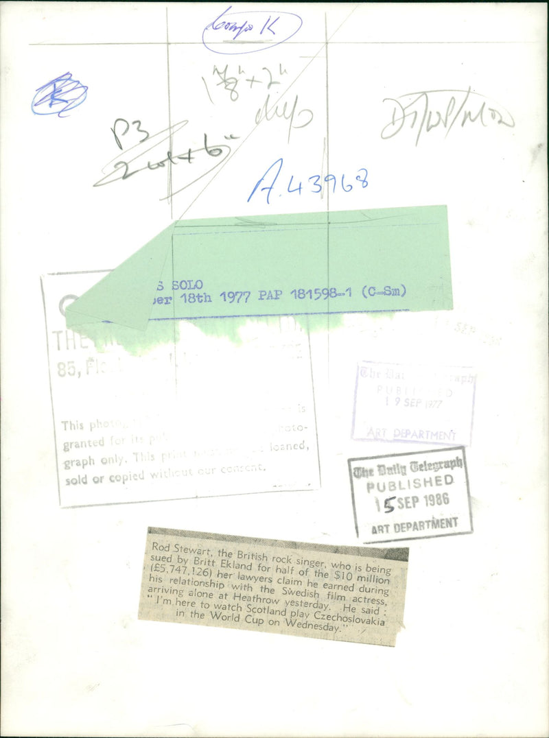 Rod Stewart - Vintage Photograph