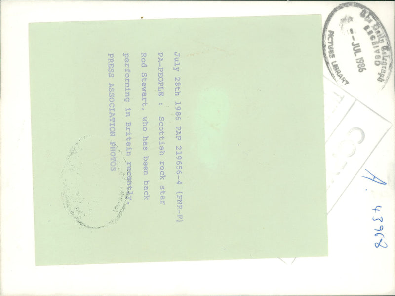 Rod Stewart - Vintage Photograph