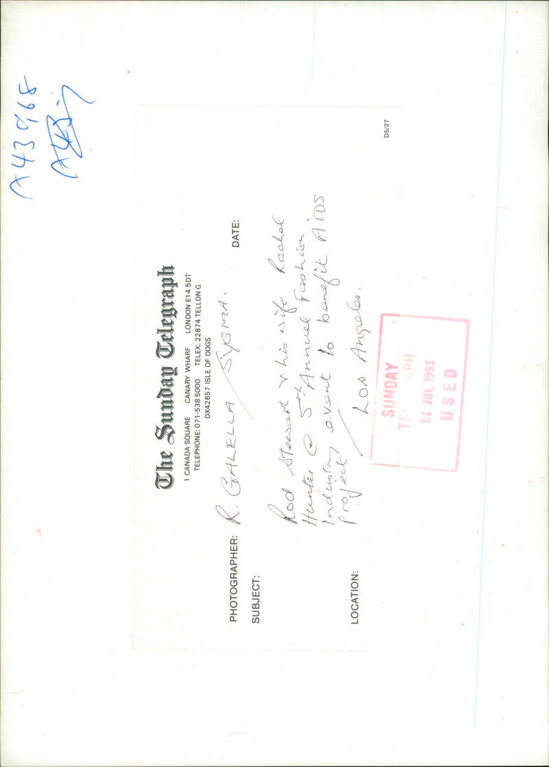 Rod Stewart with his Wife - Vintage Photograph