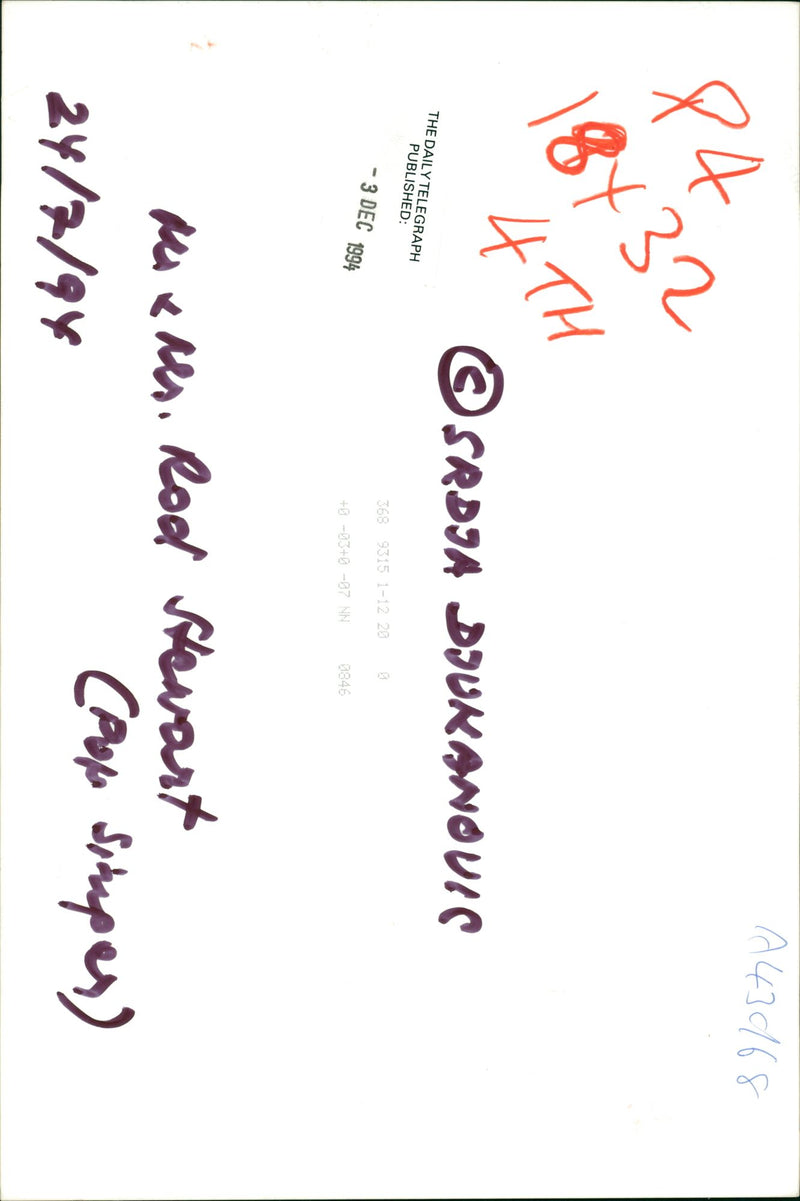 Rod Stewart with his Wife - Vintage Photograph