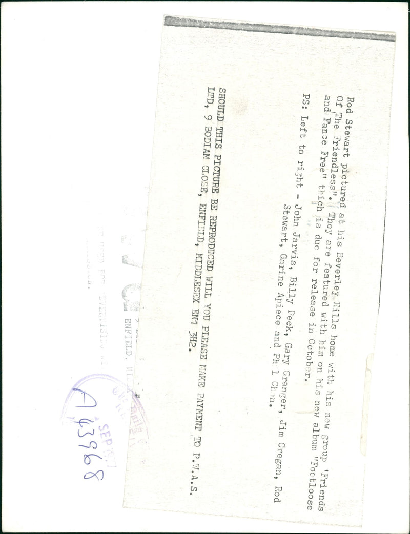 Rod Stewart - Vintage Photograph