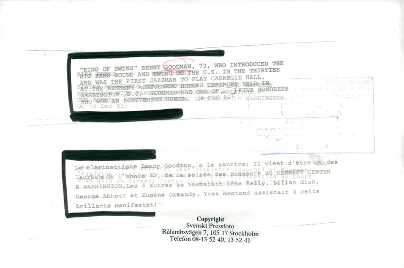 Benny Goodman, musician USA - Vintage Photograph