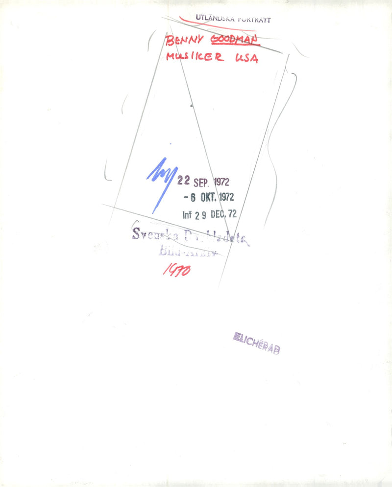 Benny Goodman, musician USA - Vintage Photograph