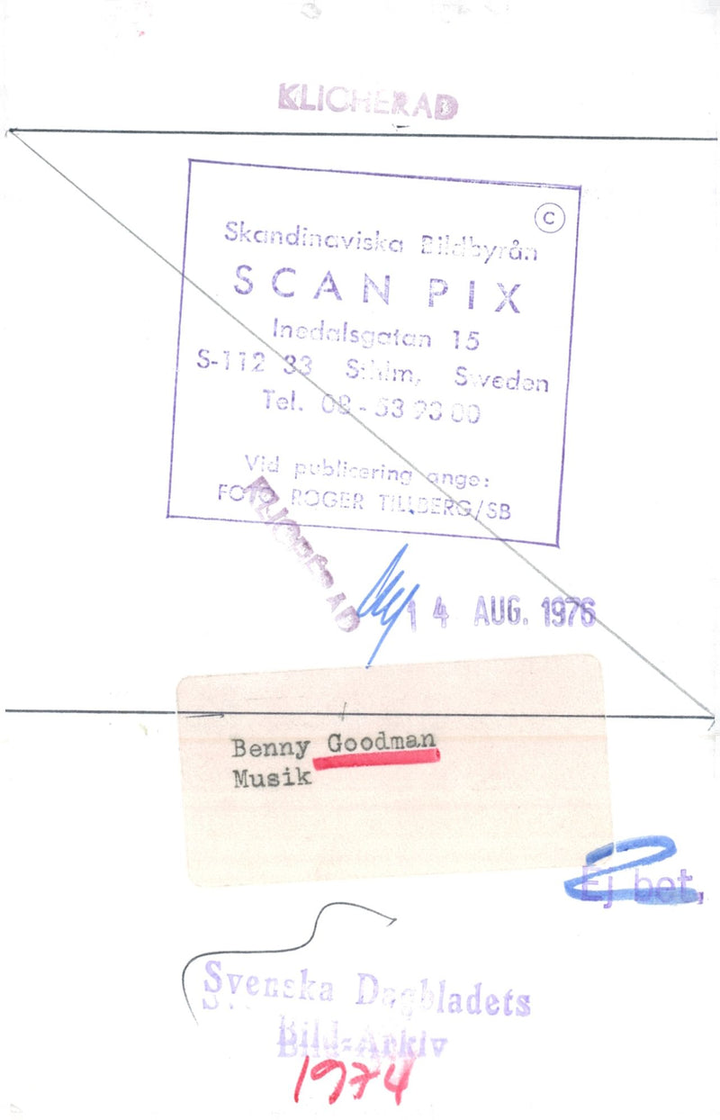 Benny Goodman, musician USA - Vintage Photograph