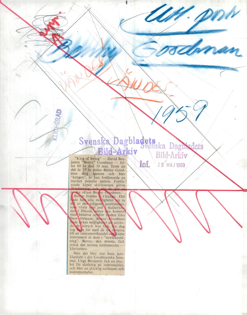 Benny Goodman, musician USA - Vintage Photograph