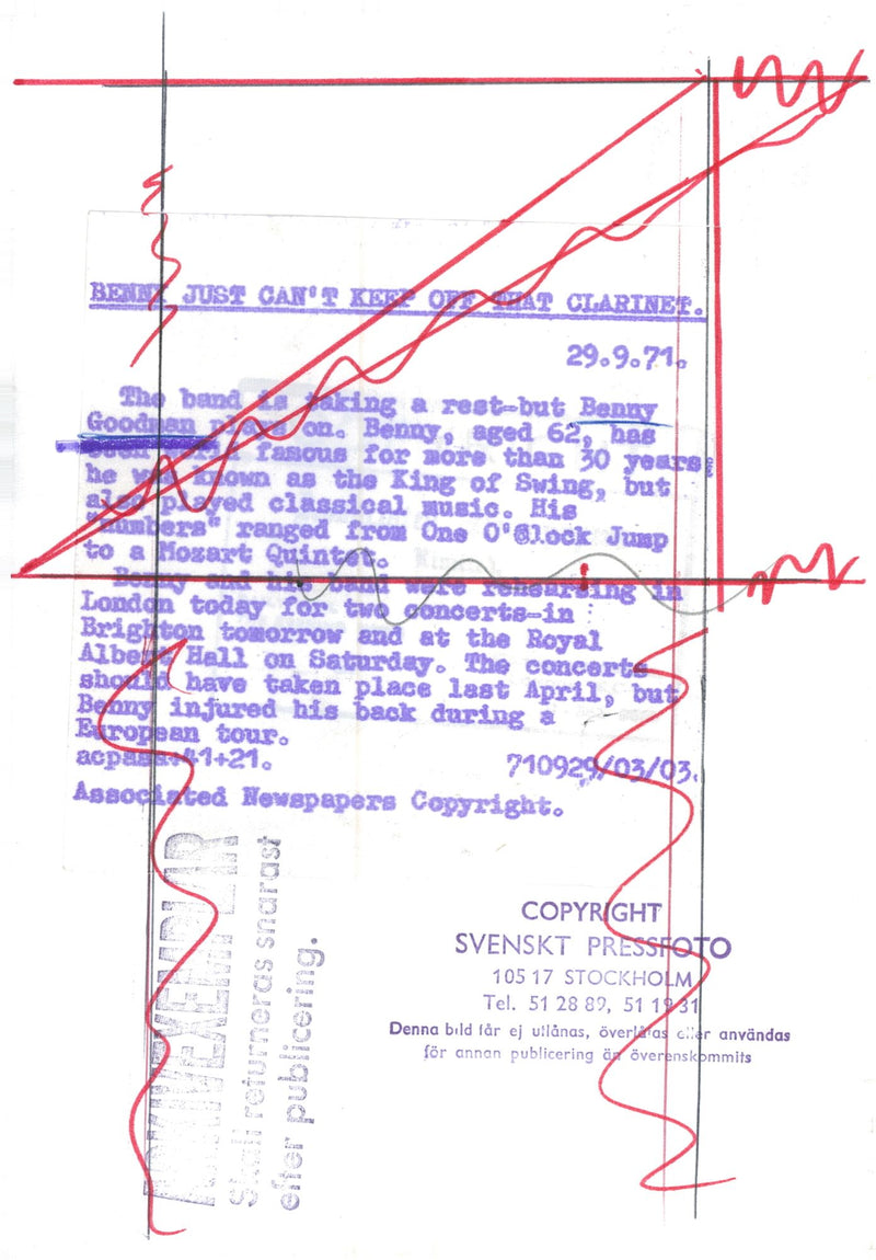 Benny Goodman, musician USA - Vintage Photograph